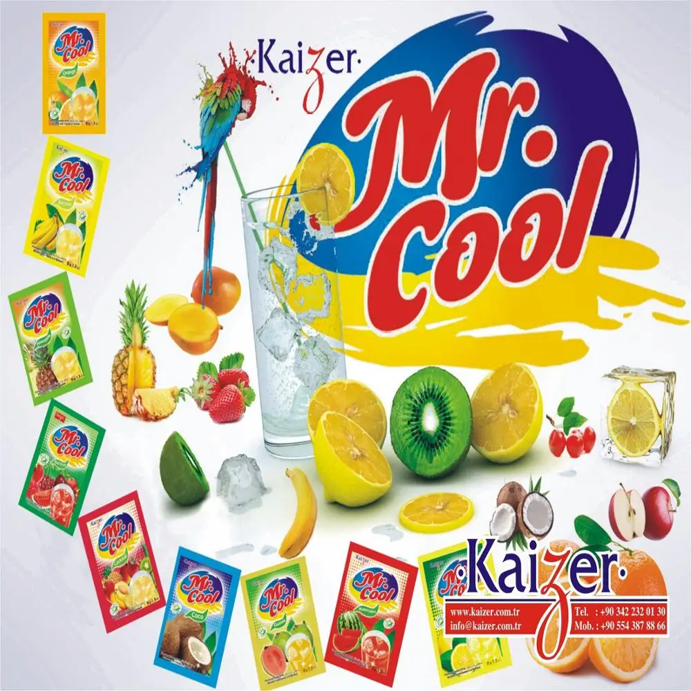 POWDER JUICE MR COOL INSTANT DRINK FRUIT ASSORTED CONCENTRATE FROM TURKEY