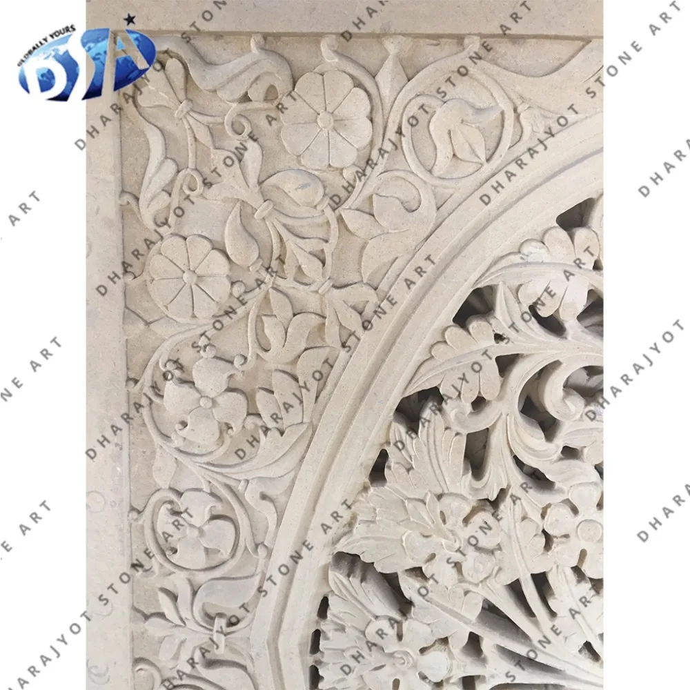 
white sandstone beautiful hand craft home outdoor big jali 