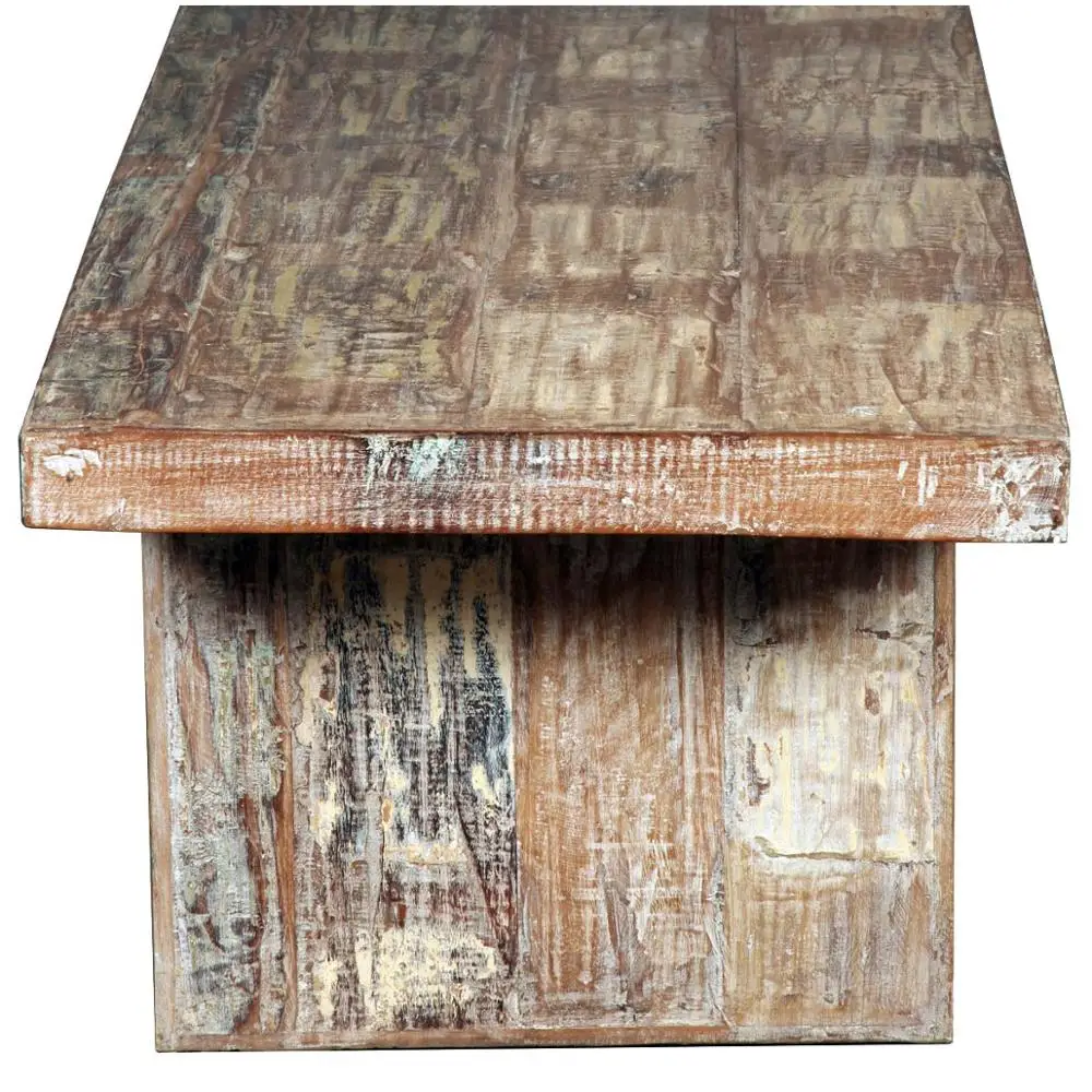Antique Rustic Mission Reclaimed Distressed Solid Wood Coffee Table Vintage Dining Room Furniture for Homes
