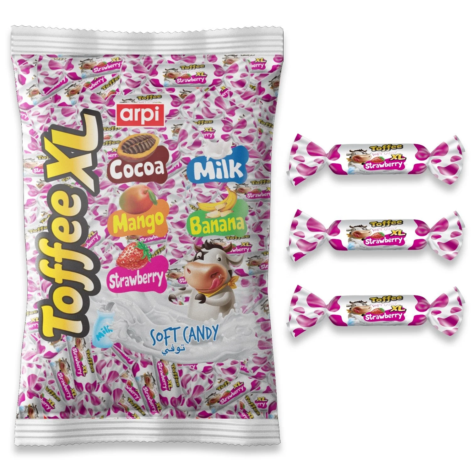 
Toffee XL Fruity Soft (Chew) Candy 1 KG Bag 