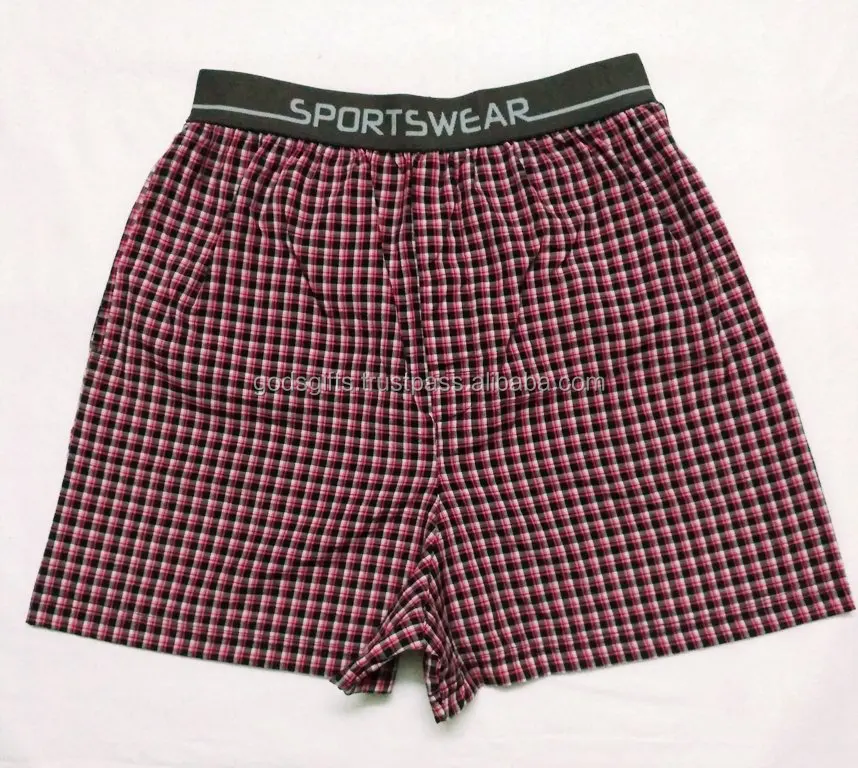 Plaid Mens Boxer Shorts OEM Boxer Shorts Wholesale Custom Made Loose Mature Mens OEM Boxer Shorts Wholesale Online Shopping