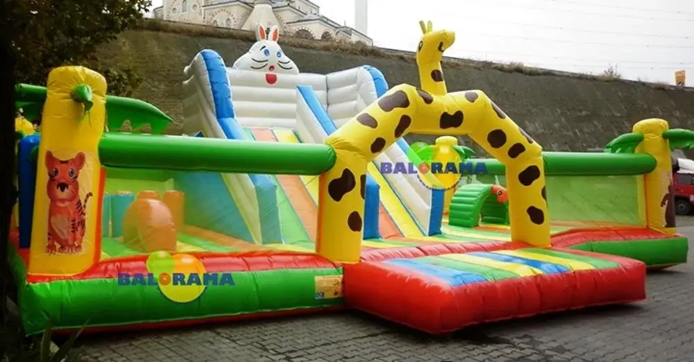  Надувная игровая площадка надувной веселый город замок