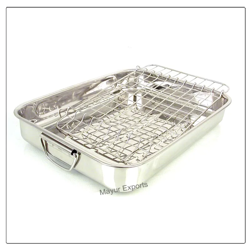 Лоток для лазаньи из нержавеющей стали с грилем