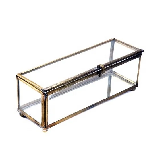 Brass and Glass Box With Dividers