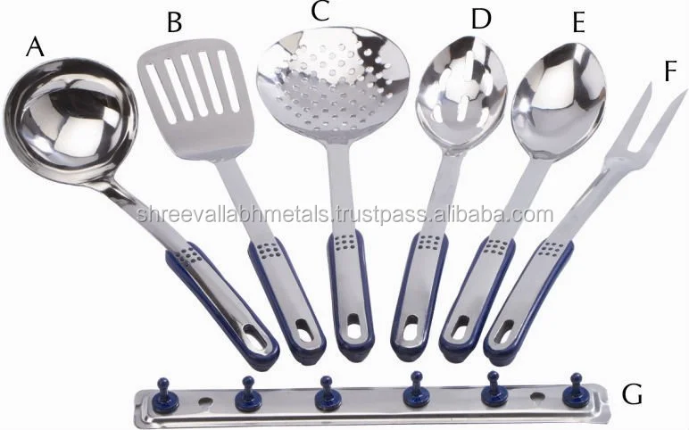 Stainless Steel Kitchen Cooking Tools Soft Grip Handle