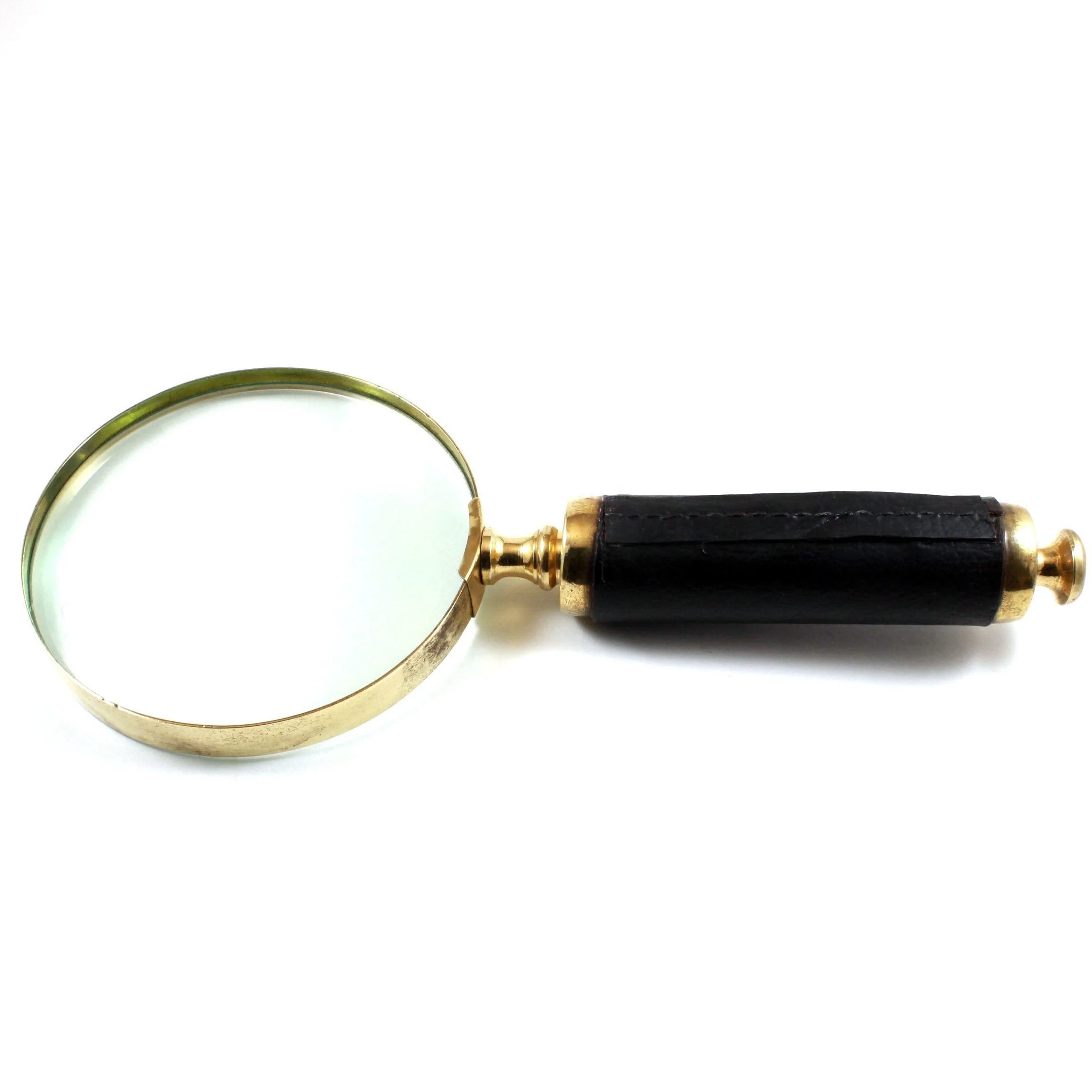 Brass Nautical Hand held Magnifier Magnifying Glass Lens with Letter Opener Curvy Handle Grip MG527