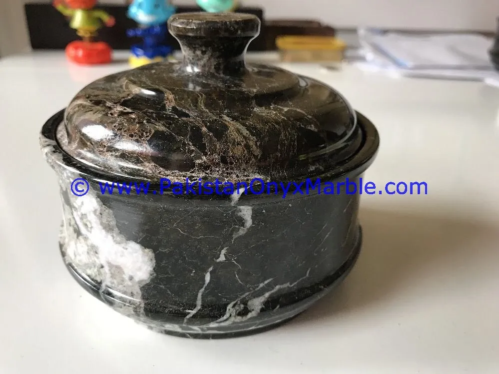 New Product Black Zebra Marble Handcarved Lid Sugar Candy Ginger Jewelry Storage Jar Trinket Container Canister Food Promotions