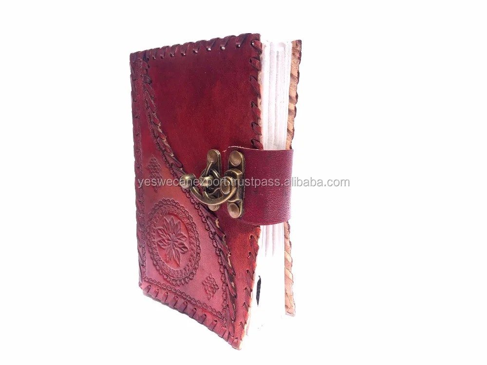 Antique Style A4 Leather Organiser Journal Latest Printed Office Design with Lock for Men & Women Wholesale Price