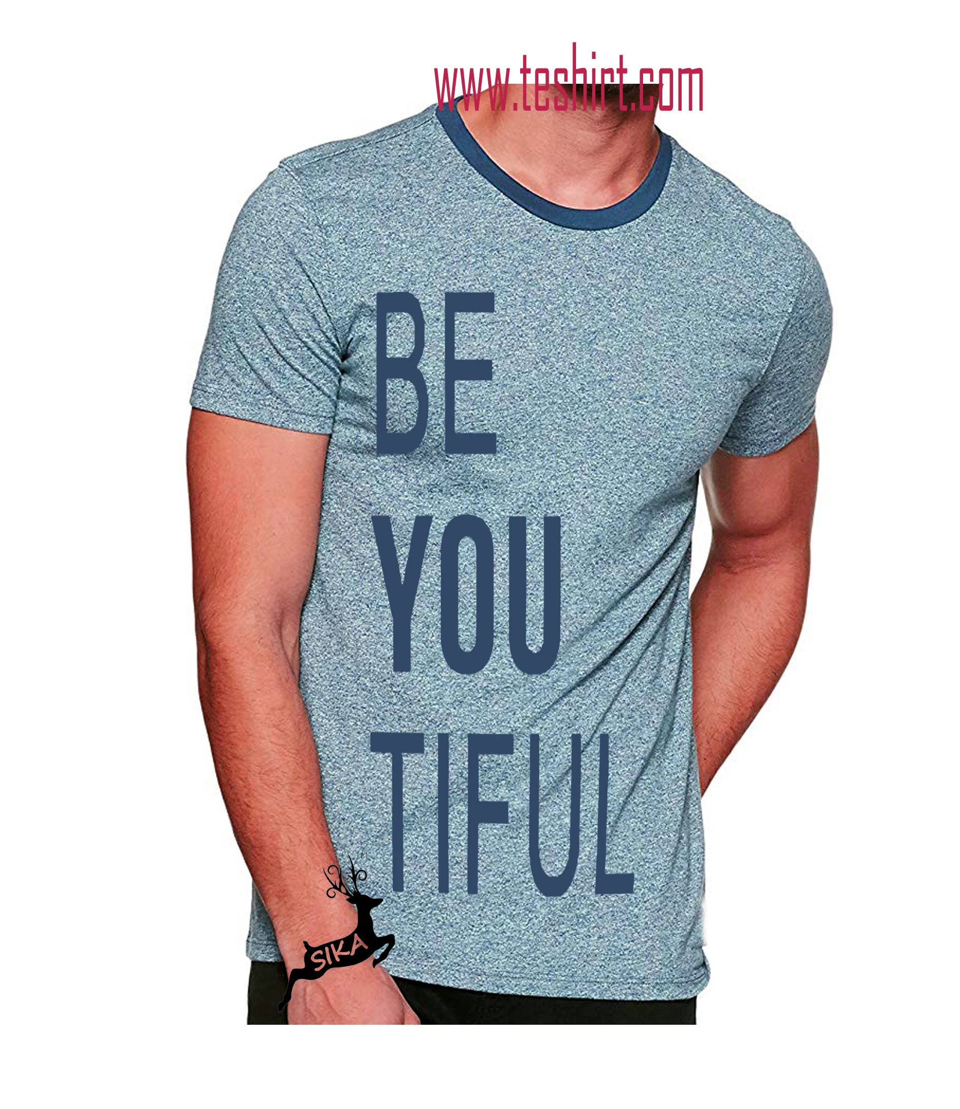 crew  neck triblend mens t-shirt