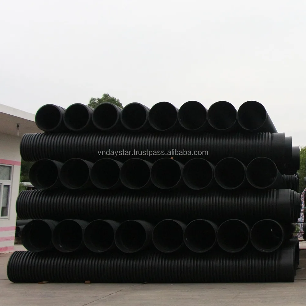 Top Quality HDPE Double Wall Corrugated Pipes For Industry Construction