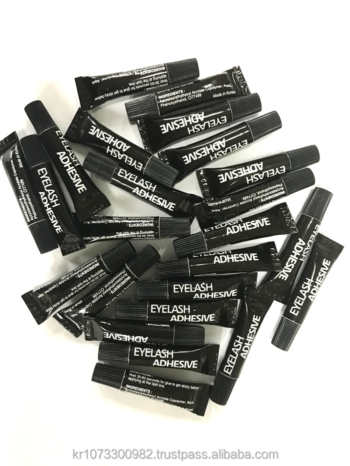 Adhesive for strip eyelashes (Acrylate, Black,Tube Type 1g) AG003 / Latex free glue / fast drying / Long lasting glue