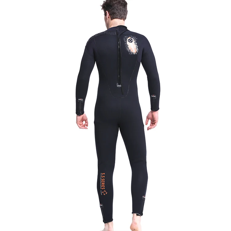 unisex waterproof back zipper wetsuit 5mm neoprene material warmer spearfishing wetsuit