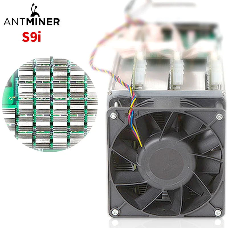 
Used Antminer S9i 14 TH/s asics bitcoin mining Bitmain S9i with PSU Power Supply 