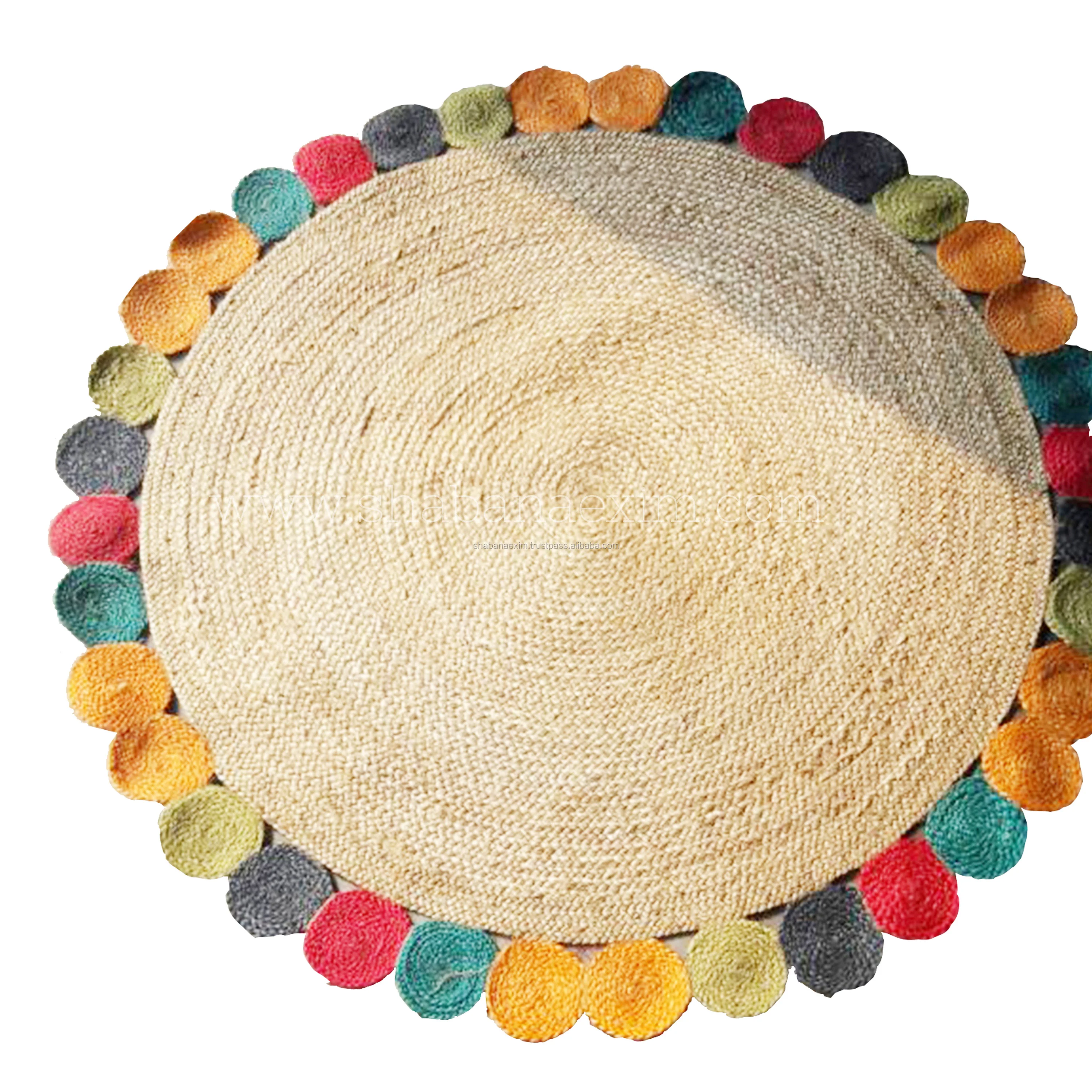 Jute Rug Round for Home Decorative Custom Size Jute Rugs Living Room Carpet
