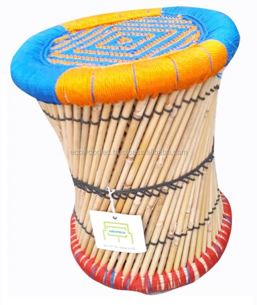 Modern Low Ottoman Sitting Stool Handicraft Living Room Home Kitchen Counter Indoor/Outdoor Balcony Terrace Garden Lawn Patio