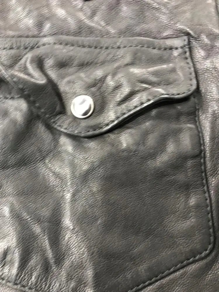 Мужская Черная куртка Proelite из овечьей кожи