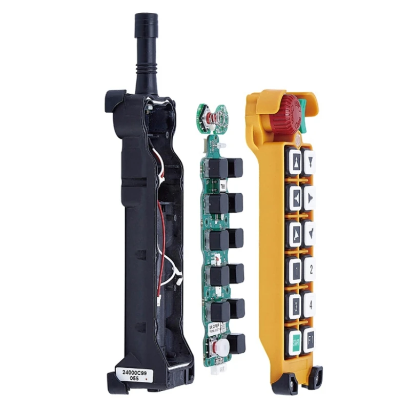 Telecrane industry radio wireless  remote control crane hiab F24-12D  12 double speed key button VHF 18-65V and 65-440V