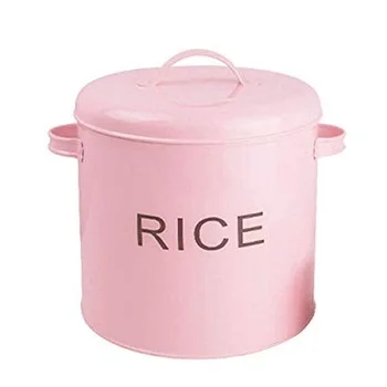 UNIQUE SET OF 2 KITCHEN STORAGE CANISTER ROUND STORAGE CANISTER METAL IRON CANISTER