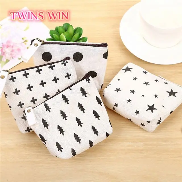 2018 Best selling Uruguay hot products custom white zipper coin purse wallet canvas keychain pouch for women