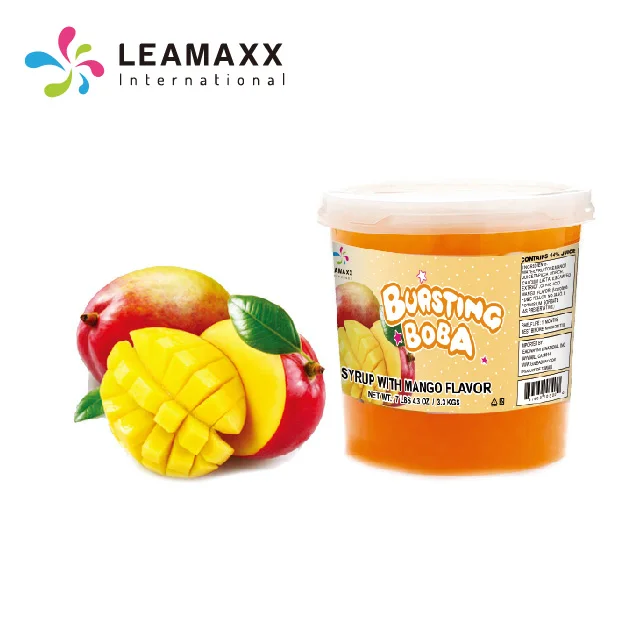 Taiwan No.1 Bubble Tea Wholesale Mango Popping Boba Juice Ball Milk Tea Supplier