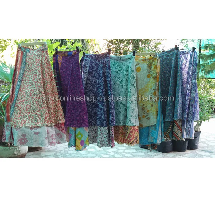 Indian Designer old silk sari sarong from jaipuronline