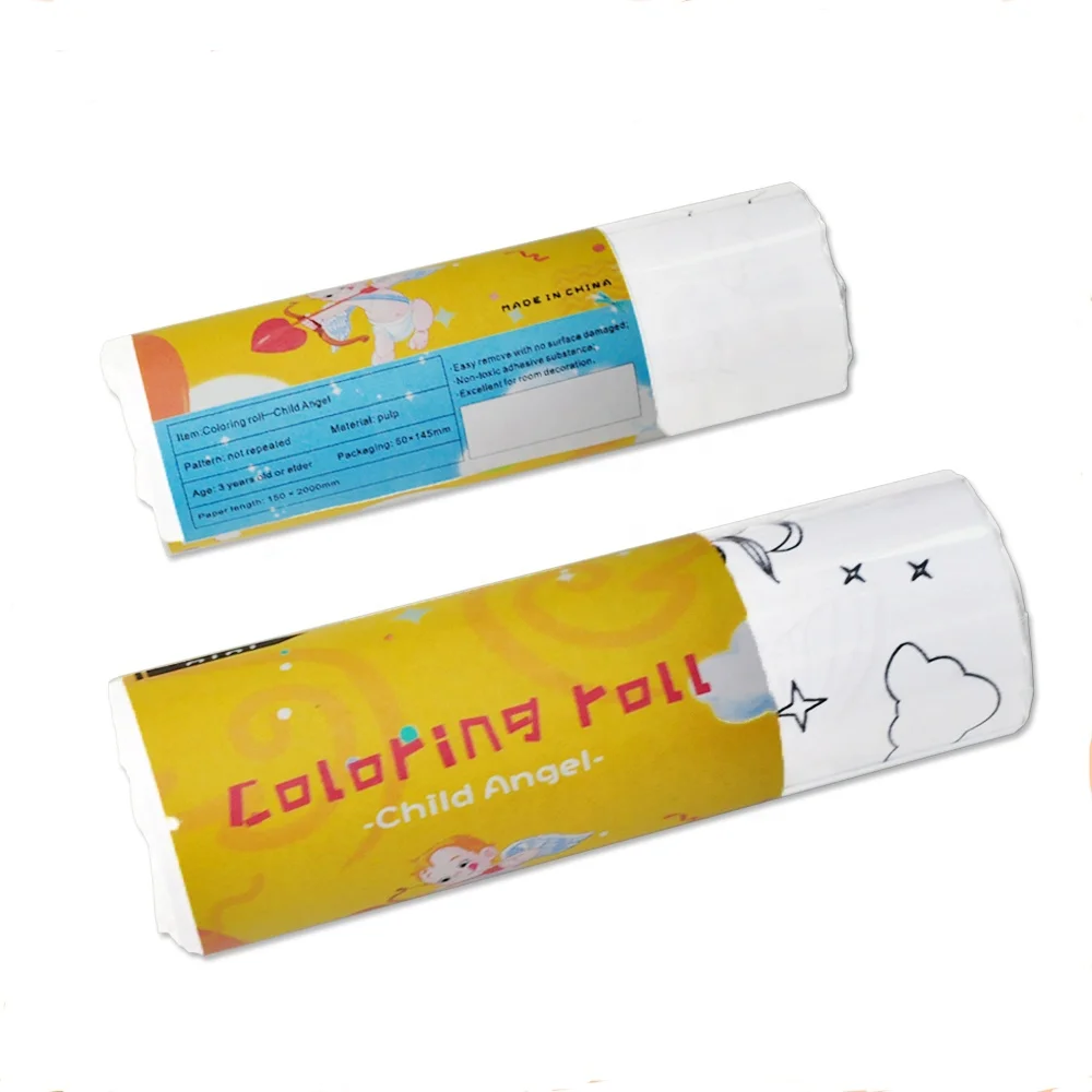 2019  kid educational self adhesive sticker coloring book paper roll for family