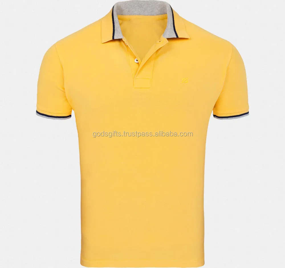 Polo T-Shirts Customized Neck Polo T Shirts High Quality gots certified organic Cotton Pique Mens Customized Polo T Shirts sale