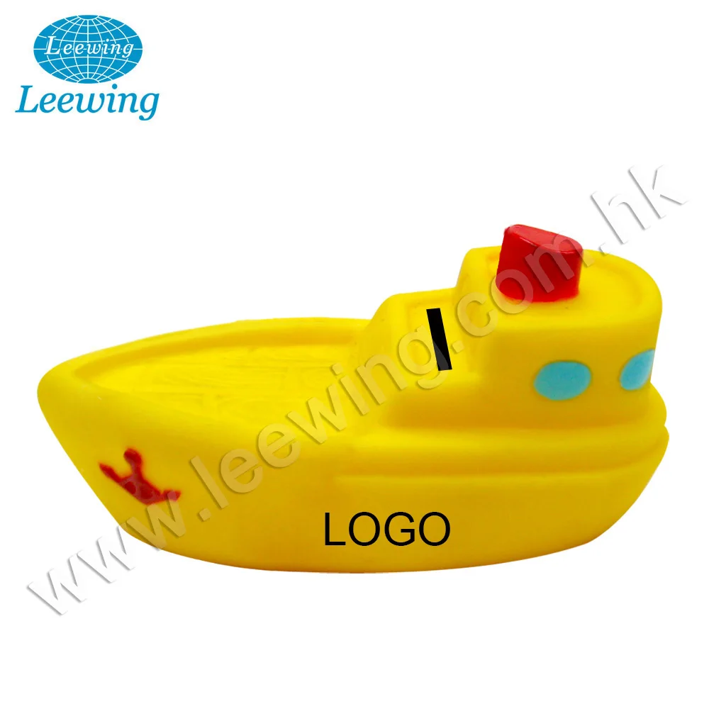 Small Plastic Boat Shape Coin Bank Ship Money Saving Box