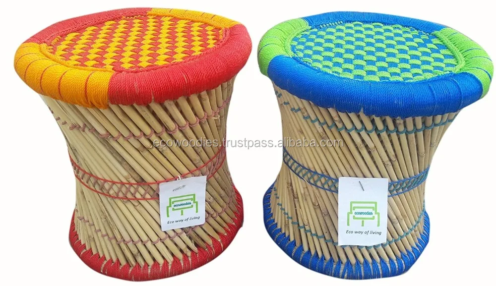 
Ottoman Reliable Quality Eco Friendly Bamboo Cane Rattan Wicker Handicraft Foot Stool Ottoman For Living Room 