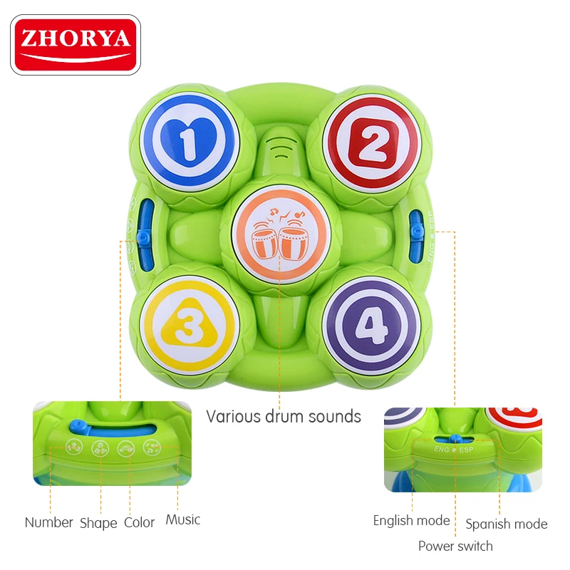 Zhorya Электрический Ручной инструмент барабан Мини Музыкальный барабан игрушки