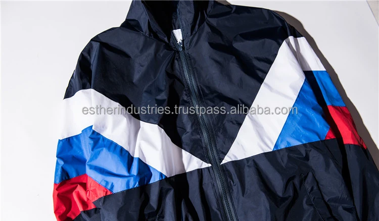 2016 New Hip Hop Streetwear Windbreaker Jackets/Patchwork Retro Lightweight Windbreaker jacket/Cheap Vintage windbreaker jacket