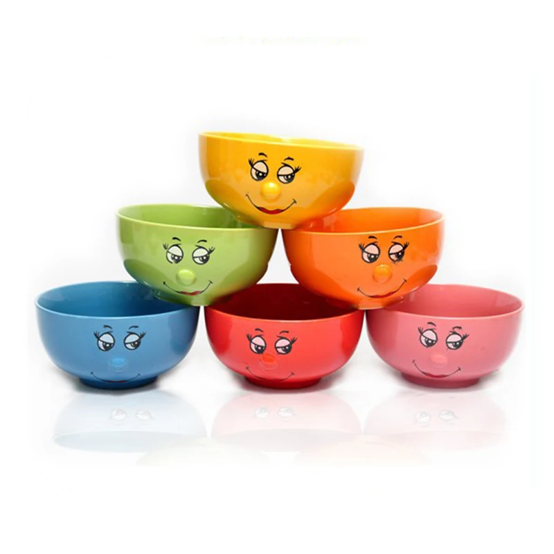 Цветная Керамическая миска для риса с забавным лицом и большим носом