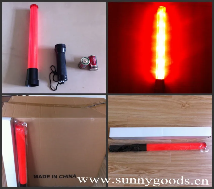 length 54cm led red color Signal control traffic bastone flasher