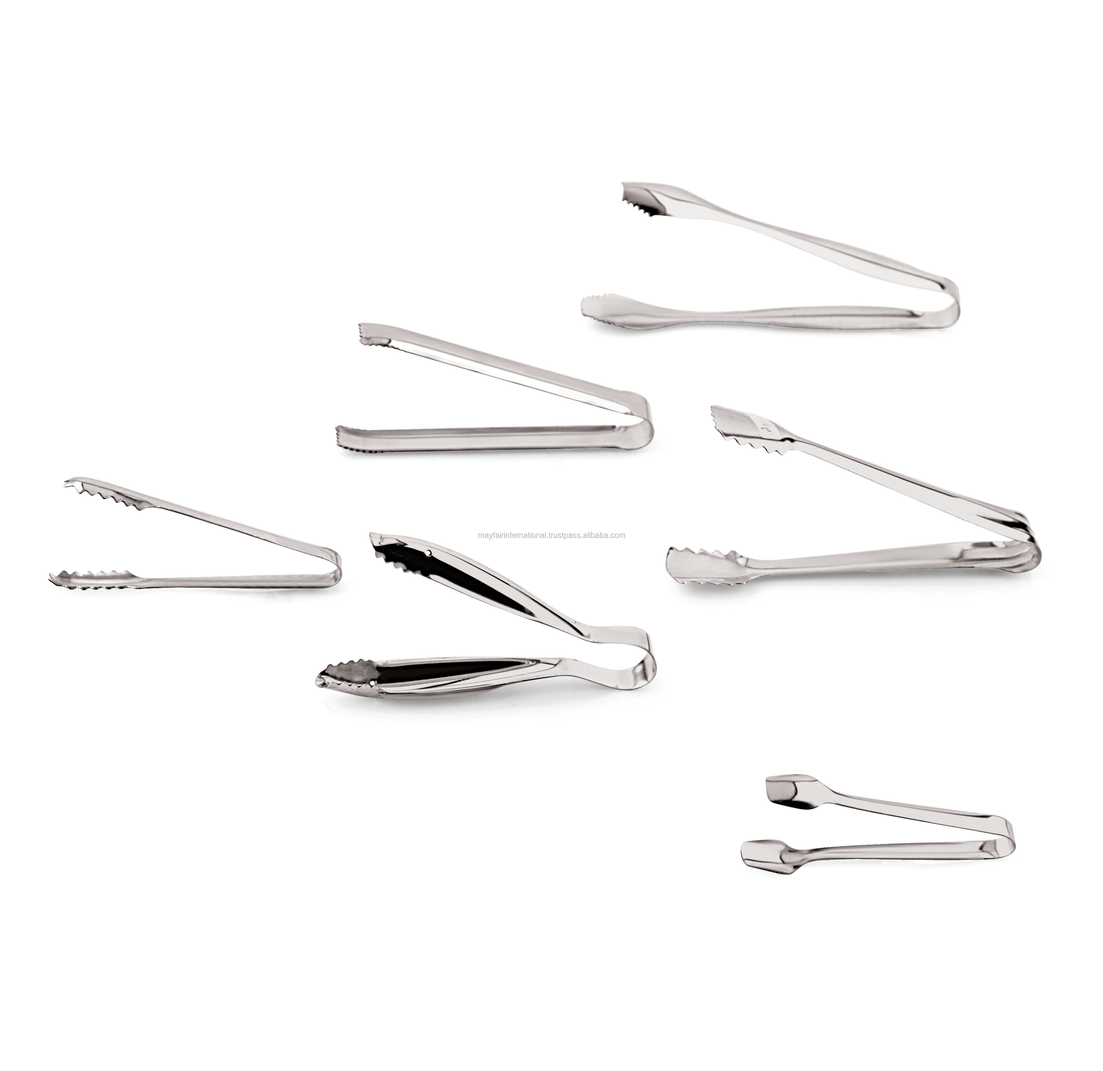 Good Quality Stainless Steel Restaurant Hotel Bar Kitchen Tool Ice Barbecue Salad Cake Bread Candy Serving Buffet Tong