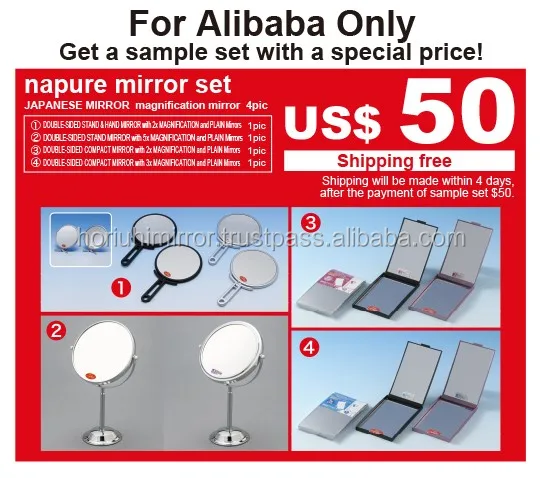 
Plastic handheld magnifying make-up customized logo hand mirror 