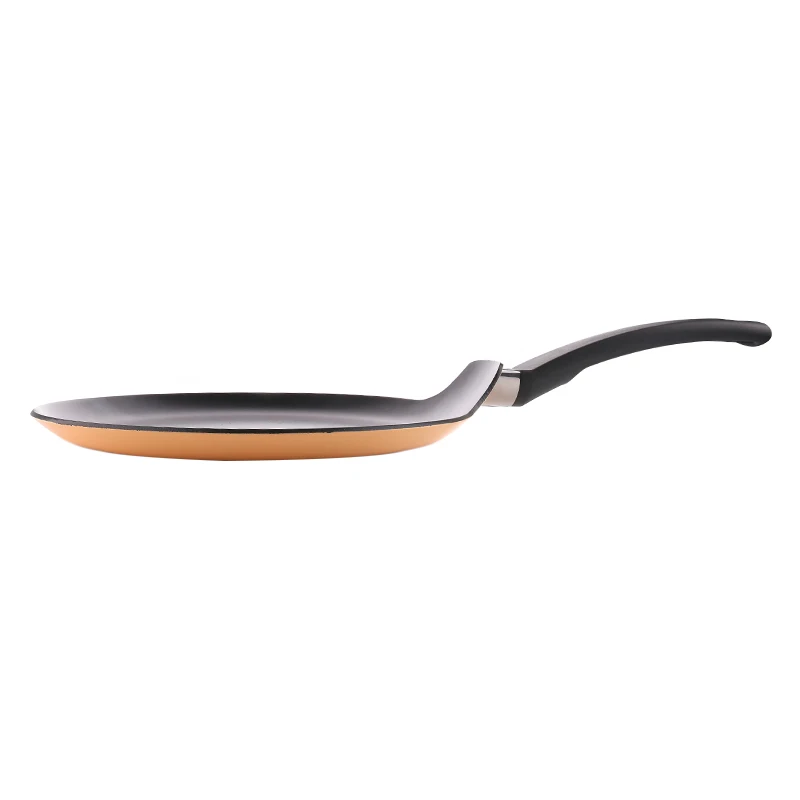 aluminum alloy non-stick coating die cast crepe pan with bakelite handle