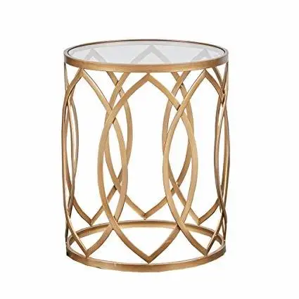 SMALL WOODEN TOP IRON  TABLE WITH GLASS FARMHOUSE HIGH QUALITY IRON WITH WOODEN COFFEE TABLE