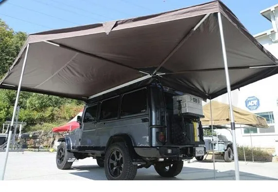 270 degrees of shade 4X4 foxwing awning for outdoor camping
