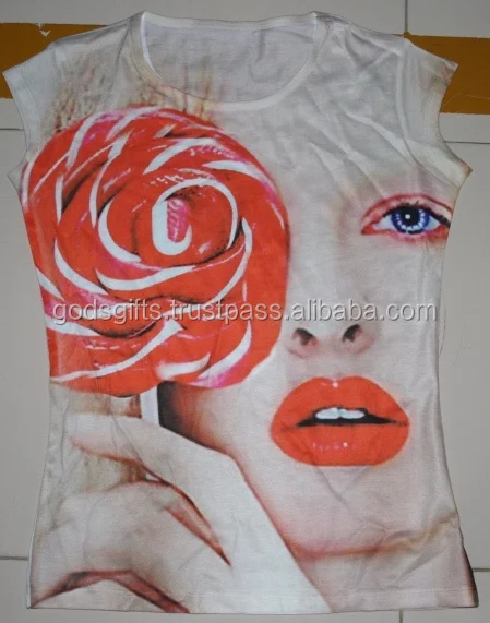 online shopping direct factory sale women t-shirt Oem Design sublimated Womens 3d Tshirt 3d printed spun polyester t-shirt