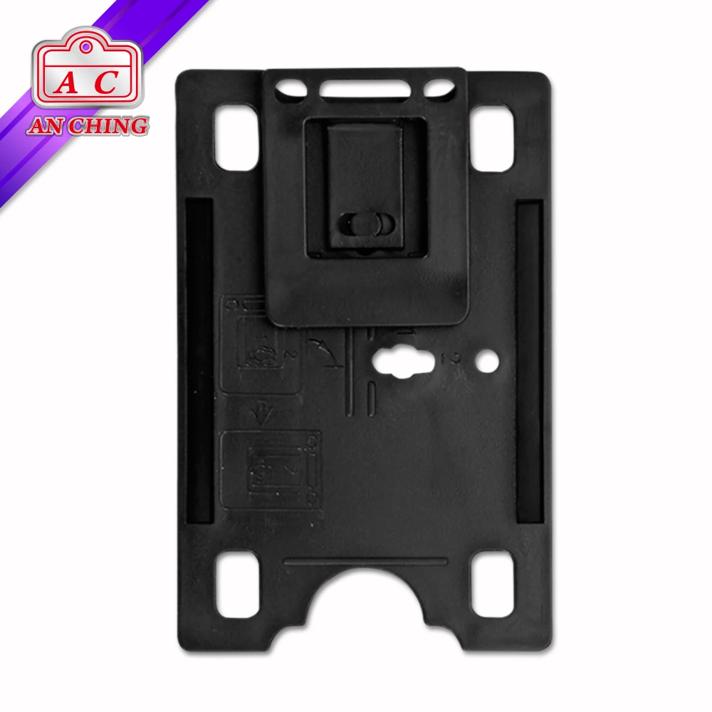 Free Shipping Middle East&East Asia&Eastern Europe Only Rotating Plastic Clip Open Face Badge Holder Hard Plastic