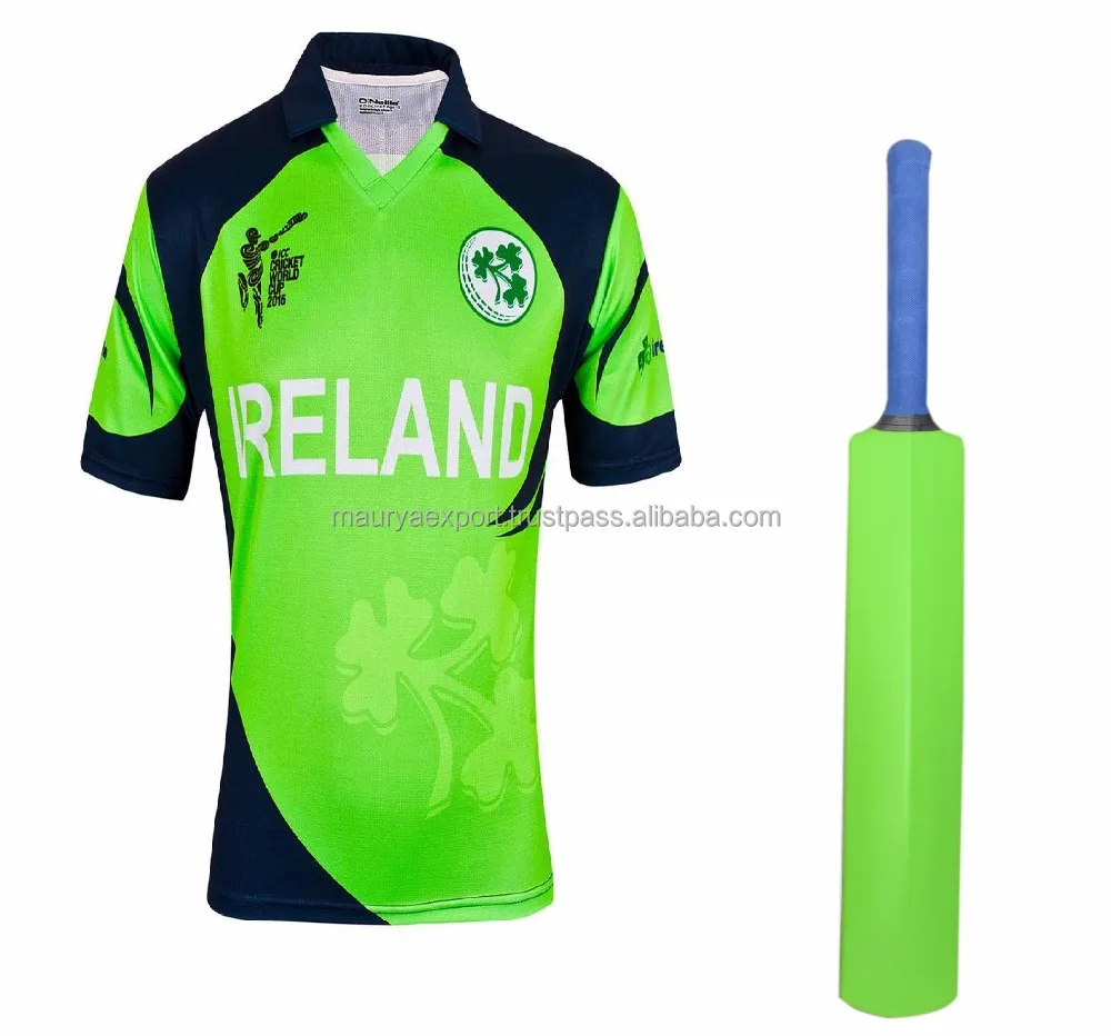 cricket t-shirt & bat with custom branding