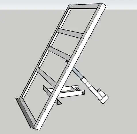 
Dual axis solar tracker with slewing driver and actuator 