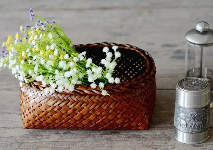 Hamper basket gift bamboo products wholesale 100% handmade   buying in large quantity