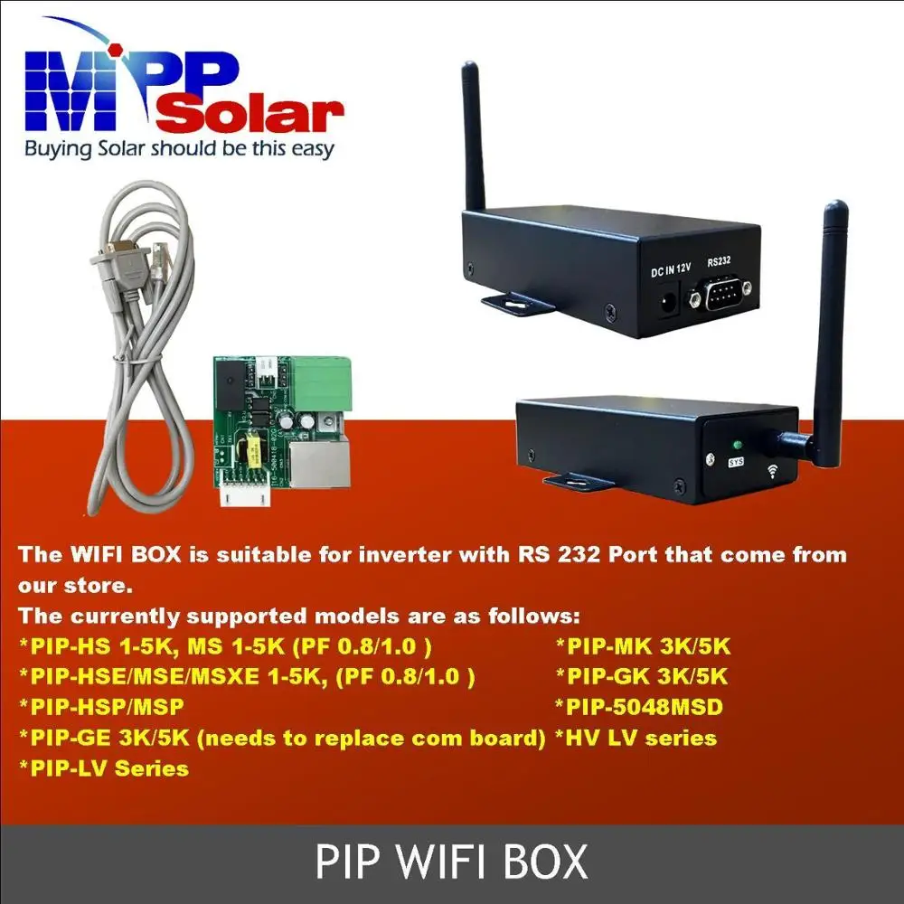 ( WIFI BOX)  Off-grid pure sine wave solar inverter Wifi Web Box