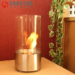 Indoor bio ethanol round table fireplace