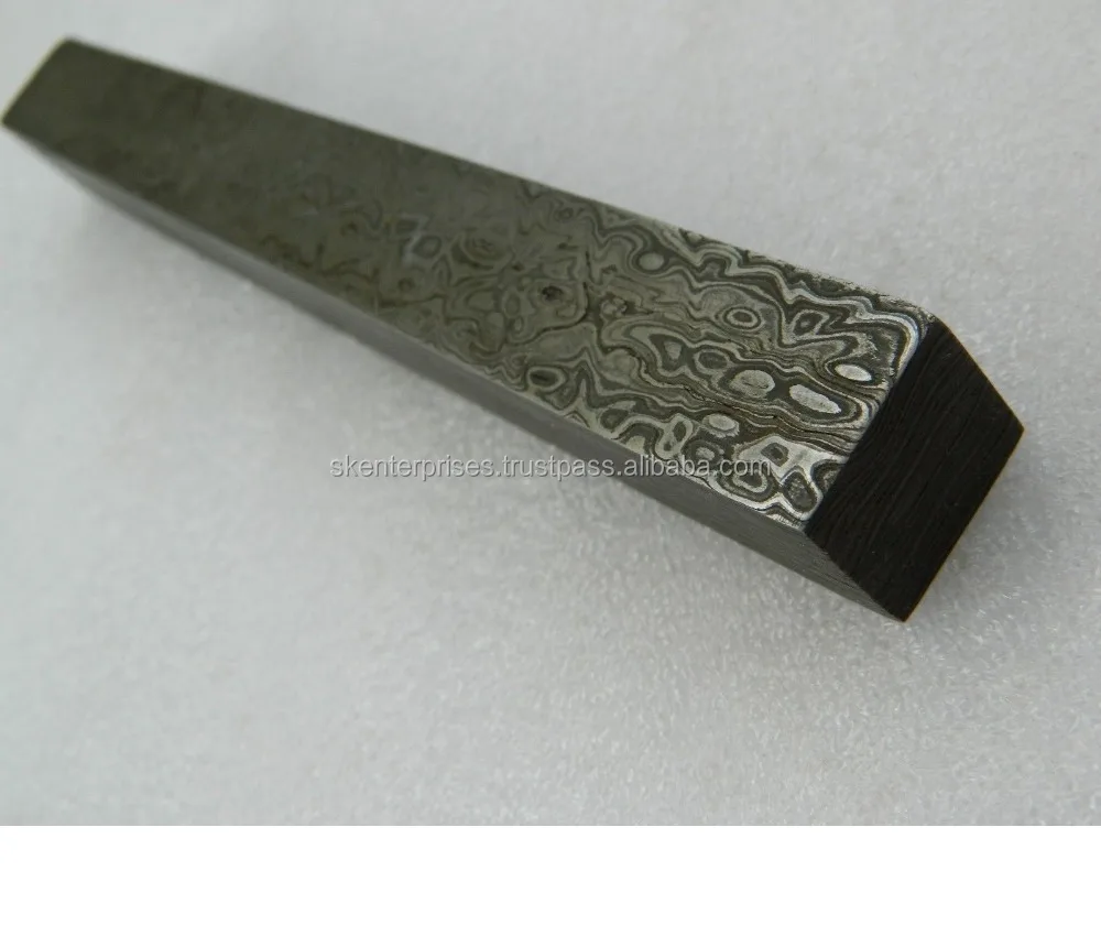 Damascus Steel Round Bar For Jewelery Making