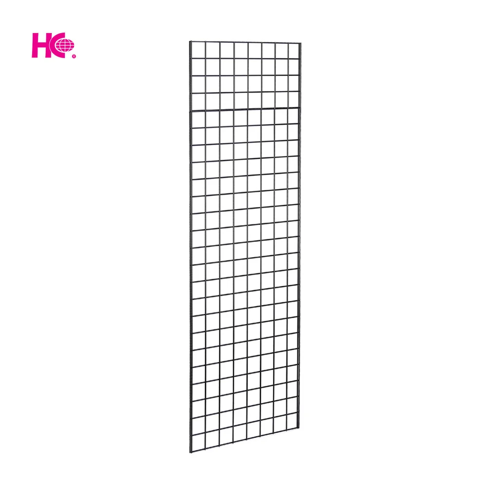 Black grid mesh metal wire advertising display rack