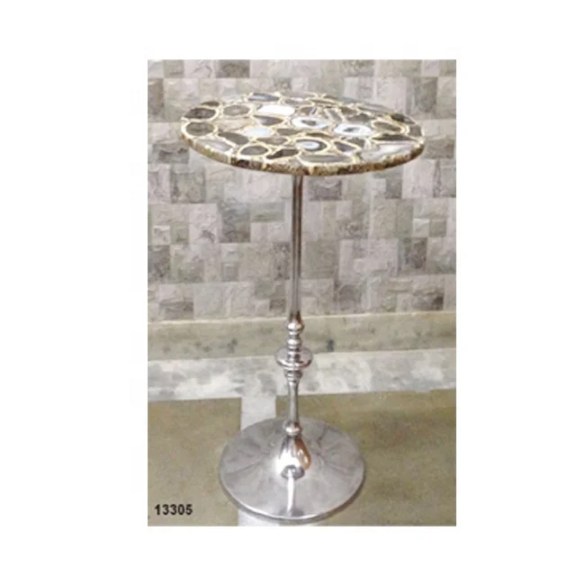 AGATE COFFEE TABLE / AGATE TABLE / METAL TABLE