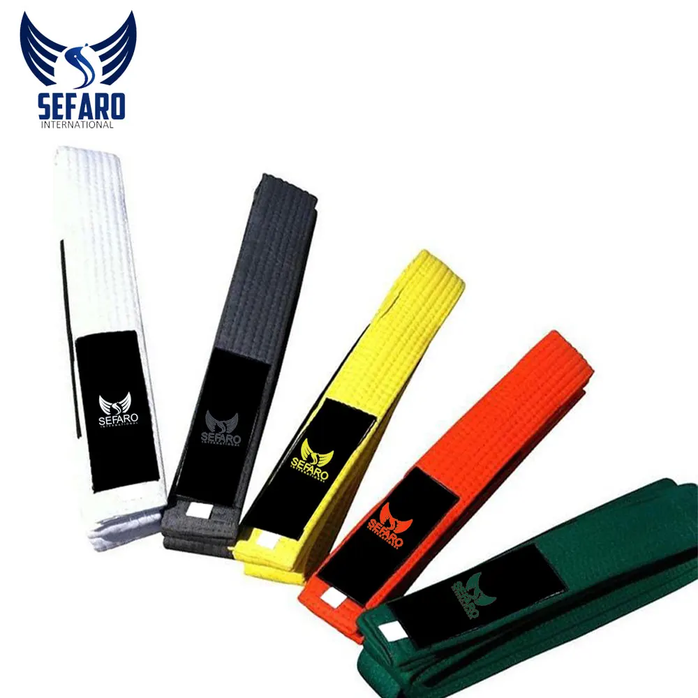 Wholesale Custom Logo Embroidery Martial Arts Judo Karate Belts / Customized Made Factory Direct Supply Karate Belts For Sale