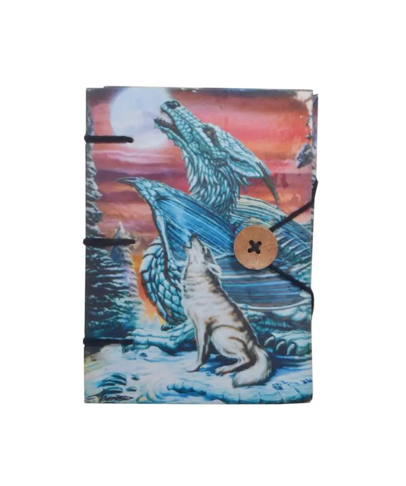 Handmade New Style Genuine Leather Hardcover Colorful Digital Printed Notebook & Sketchbook Travel Journal Diary For Men & Women